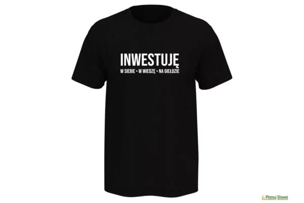 T-shirt-meski-black-inwestuje t-shirt inwestuję