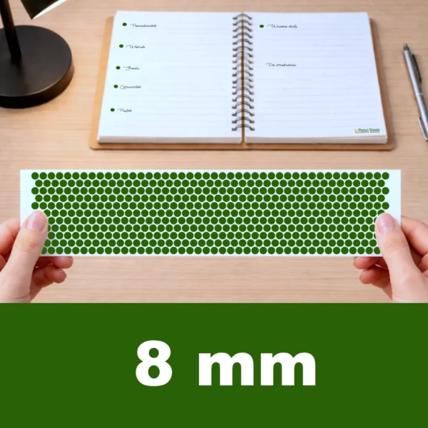 Naklejki kropki 8 mm